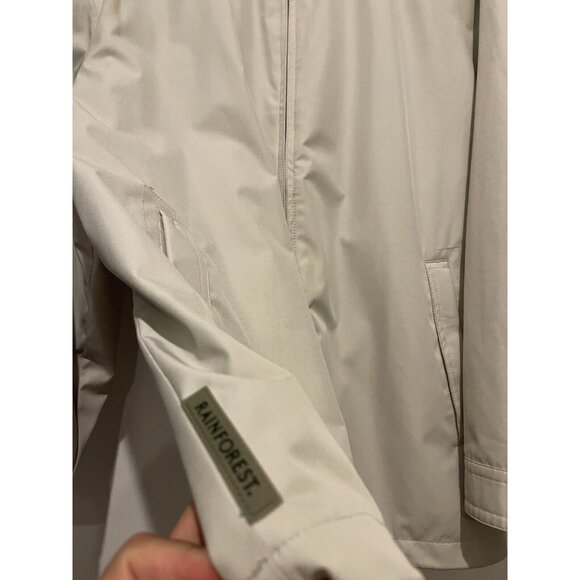Large Size Rainforest Membrane System Water Proof Jacket Men's Khaki Windbreaker - Picture 5 of 9